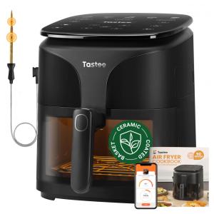 Fritadeira Elétrica Cerâmica Tastee, 8 em 1 5,2L, Desidratador 232°C com Sonda Inteligente, 24 Receitas, App com Receitas