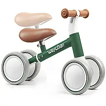 Bicicleta sem Pedal com 4 Rodas para Crianças de 1 a 3 Anos, Weychan, Verde