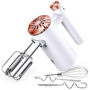 Hand Mixer Batedeira de Mão com 5 Velocidades e Acessórios, 500W, Branca, 110v, SARABAYA, Branco