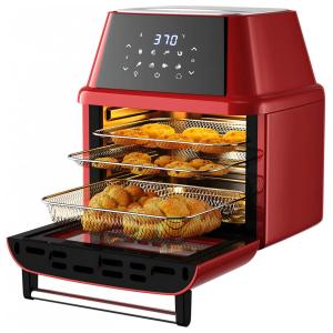 COSTWAY Forno Multifuncional 8 em 1, 18L, 10 Acessórios 1800W Vermelho 110V