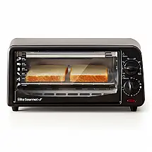 Torradeira de Bancada para 2 fatias com Temporizador de 15 Minutos 110V 650W Elite Gourmet ETO236, Preta