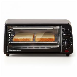 Torradeira de Bancada para 2 fatias com Temporizador de 15 Minutos 110V 650W Elite Gourmet ETO236, Preta