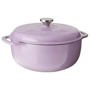 EC6D34 Panela de Ferro Fundido 6 Litros Forno Holandês Esmaltado e Antiaderente, LODGE EC6D90, Lilás