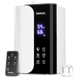 Umidificador Ultrassônico Portátil Lamon 5 Litros com Controle Remoto, 110V, Branco