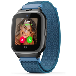 Smartwatch Inteligente para Crianças com Chamada de voz, Mensagens de Texto e Rastreador de Atividades, JrTrack 2, Azul