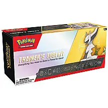 Kit Pokémon TCG Trainer’s Toolkit 2023 pequeno multicolorido com acessórios para montagem de baralhos