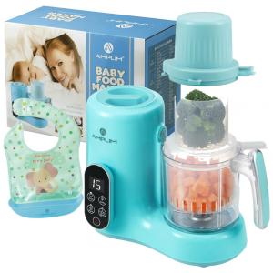 Processador de Alimentos para Bebês 11 em 1 Vaporizador, Espremedor, Aquecedor e Mais, 110V Amplim, Azul