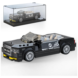Kit de Construção Carro Rolls Royce Dawn com 385 Peças e Vitrine de Acrílico para Crianças Acima de 8 Anos, Mold King, Preto
