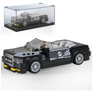 Kit de Construção Carro Rolls Royce Dawn com 385 Peças e Vitrine de Acrílico para Crianças Acima de 8 Anos, Mold King, Preto