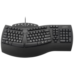 PERIBOARD 512 Teclado Ergonômico Dividido Sem Fio Recarregável Reduz a Tensão das Mãos, PERIXX, Preto