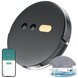 Aspirador de Pó Robô com Esfregão Controlado por APP e Sucção Forte 8000PA, 110V, Faminode G1, Preto