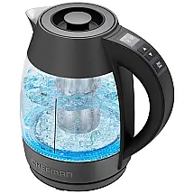 Chaleira Elétrica 1., com Controle de Temperatura e Aço Inoxidável, 1500W, 110v, CHEFMAN 1.8L Digital Electric Glass Kettle,, Preto