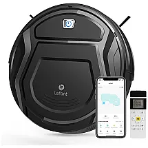 de Pó Robô B com Conexão via APP, WI FI e Auto Carregamento, 110v, LEFANT Aspirador robtico M210 B, Preto