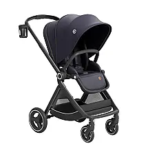 Carrinho de Bebê para Passeio com Assento Reversível, Compacto e Dobrável, ELITTLE, Azul Escuro