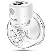 Bomba Tira Leite Unica Elétrica Portátil e Recarregável com 2 Modos e 9 Níveis de Sucção, Branca, YOWOMTA S12, Branco