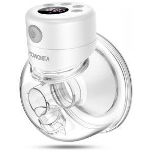 Bomba Tira Leite Unica Elétrica Portátil e Recarregável com 2 Modos e 9 Níveis de Sucção, Branca, YOWOMTA S12, Branco