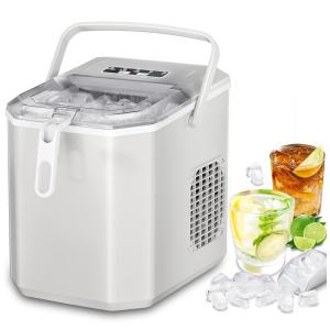 Máquina de Gelo até 12 kg em 24H Portátil com Alça e Colher, 110V, COWSAR R600a, Branca