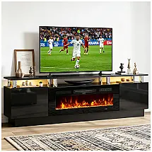 Rack TV Lareira Elétrica Oneinmil 178x59cm 91cm Fireplace 12 Cores LED 110V