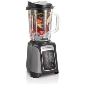 Liquidificador de Bancada 1.4L com Lâminas de Aço Inoxidável, 110V 1680W, Hamilton Beach 58600, Cinza