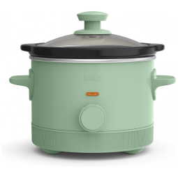 BELLA Mini Slow Cooker 1,5 Litros com 3 Temperaturas, Revestimento Cerâmico Antiaderente e Tampa de Vidro Temperado - Seaglass