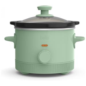 BELLA Mini Slow Cooker 1,5 Litros com 3 Temperaturas, Revestimento Cerâmico Antiaderente e Tampa de Vidro Temperado - Seaglass
