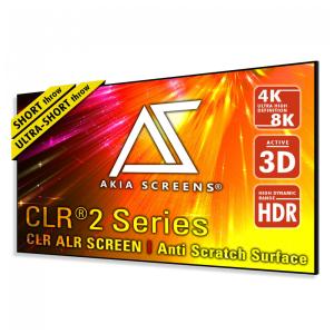 Tela de projeção fixa ALR 123" Akia Screens cinza 16:9 CLR2 4K 8K 3D para projetor curto e ultracurto