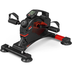 VANGONA Mini Bicicleta Ergométrica Elétrica Ideal Para Idosos e Treino de Braço/Perna com Tela LCD, Vermelha.