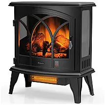 Lareira Elétrica C Realista Portátil 1400W, TURBRO Suburbs TS23 C, Preto