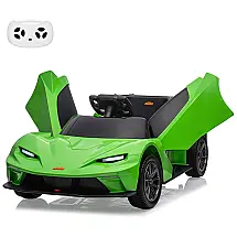 Carro Elétrico Infantil a Bateria com Controle Remoto, Som, 3 Velocidades, Luz LED, Porta de Tesoura e Cinto de Segurança, Nasitip KTM