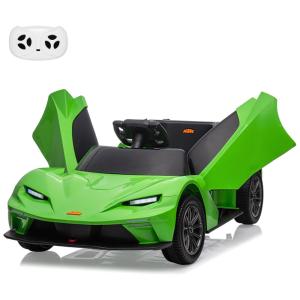Carro Elétrico Infantil a Bateria com Controle Remoto, Som, 3 Velocidades, Luz LED, Porta de Tesoura e Cinto de Segurança, Nasitip KTM