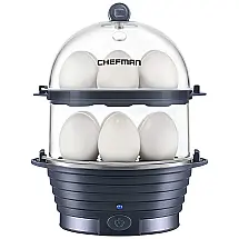 Cozedor de Ovos Elétrico até 12 Ovos, 360W, 110v, CHEFMAN Electric Egg Cooker Boiler,, Azul