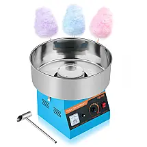 Máquina de Algodão Doce VEVOR 1000W Tigela Inox 38 cm Uso Contínuo 1h 110V