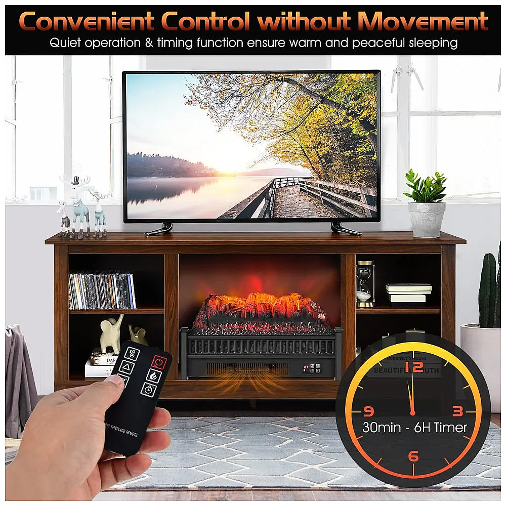 Lareira Elétrica Ecológica 23" 58cm com Controle Remoto, Temporizador e Cores e Brilho de Chama Ajustáveis, 110V 1500W, GOFLAME SF413-23A — foto 3