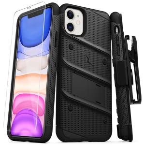 Capinha Compatível com iPhone 11 a Prova d com Vidro Temperado, ZIZO BOLT IPH61 BKBK, Preto