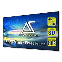 Tela de projeção fixa 125" Akia Screens branca 16:9 CineWhite UHD-B 1,3 gain 8K 4K 3D para parede