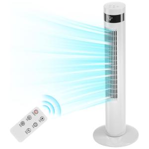 Antarctic Star Ventilador de Torre 3 Velocidades, com Tela LED e Controle Remoto 110V, Branco