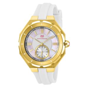 TechnoMarine Cruise Sea Lady Swiss Ronda 1069 Calibre Relgio feminino com mostrador em madreprola - 37,5 mm. Branco