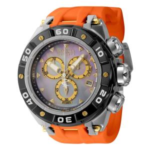 Relgio masculino reserva Ripsaw Swiss ETA G10.212 calibre com mostrador madreprola - 52,7 mm. Laranja 45306