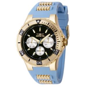 Relgio Aviador Feminino - 38mm. Ouro. Azul 39406