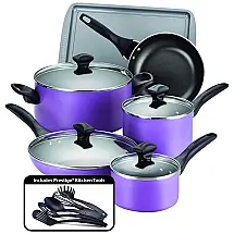 Conjunto de Panelas e Frigideiras Antiaderentes, 15 Peças, Roxa, FARBERWARE 21895, Violeta