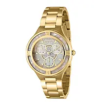 Relógio Feminino Angel com Mostrador em Madrepérola, Invicta 39606, Dourado
