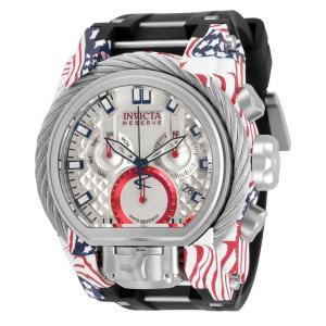 Relógio Masculino Reserve Bolt Reserve Bolt Zeus Magnum, Invicta 32806, Preto e Prata