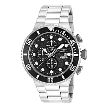 Relógio Masculino de Quartzo Pro Diver, Invicta 18906, Prata e Preto