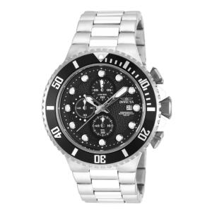 Relógio Masculino de Quartzo Pro Diver, Invicta 18906, Prata e Preto
