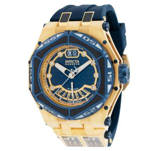 Relgio masculino Reserve Carbon Hawk Swiss Ronda 7003.L calibre - 54,5 mm. Ouro. Preto. Azul 38906