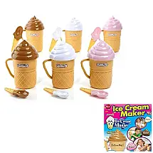 Kit 6 Sorveteiras Manuais Magic Ice Cream Multicolorido com Sal e Saborizante Sorvete em 3 Minutos