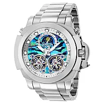 Relógio Masculino Automático Reserve com Mostrador Abalone, Invicta 36016, Prata
