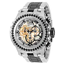 Relgio masculino Jason Taylor Swiss Ronda 5050.C calibre com mostrador em madreprola - 52 mm. Ao. Preto 32116