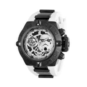 1 EDIÇÃO LIMITADA Invicta Star Wars Stormtrooper Relógio Masculino de Quartzo 50mm Caixa de Aço Inoxidável, Pulseira de Poliuretano SS