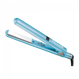 Nano Titanium Chapinha Prancha de Cabelo com Placas Flutuantes e Calor Uniforme, Bivolt, BABYLISSPRO BNT4095TUC, Azul